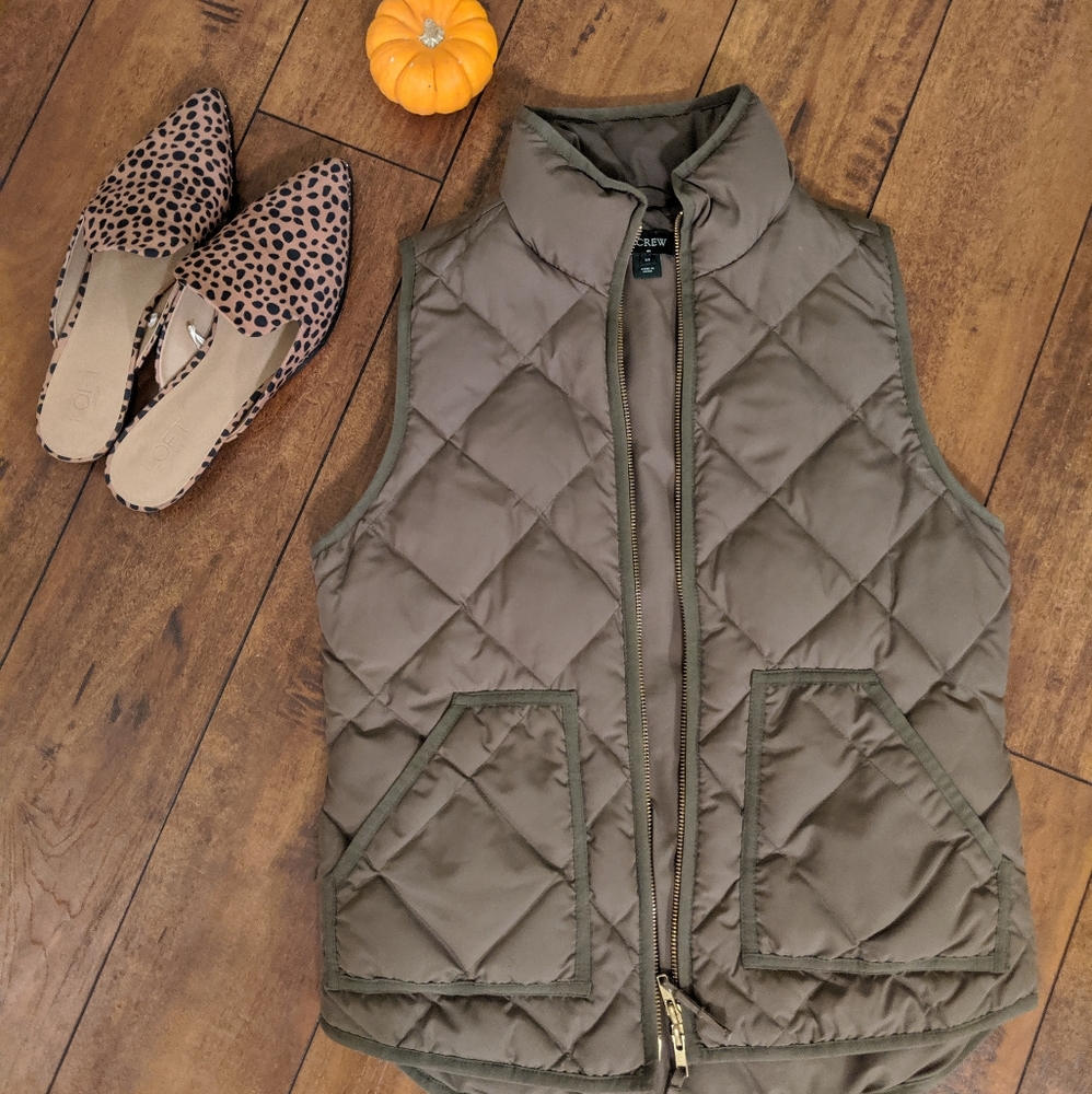 J.Crew Factory | Green Puffer Vest